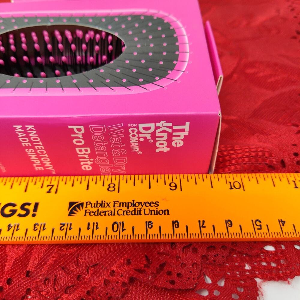 2X Conair The Knot Dr. Pro Brite Wet & Dry Detangler Pink Hair Brushes - Picture 7 of 7